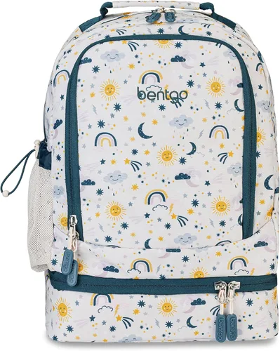 Vista 5 de Bentgo Juego de mochila 2 en 1 y lonchera aislada con estampado para niños (cielos amigables)