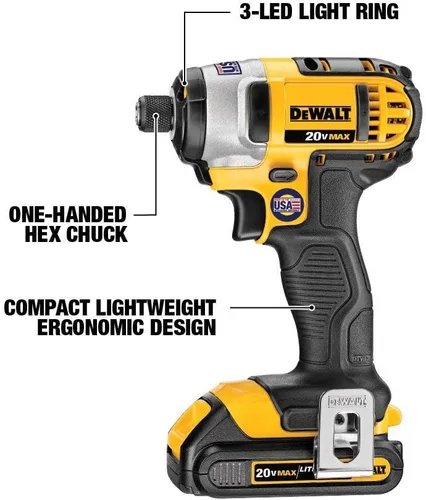 Vista 3 de DEWALT Kit combinado de taladro inalámbrico máximo de 20 V, 9 herramientas (DCK940D2) (renovado)