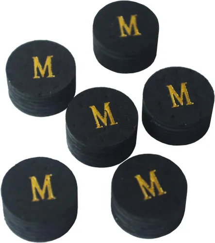 Vista 5 de Collapsar 6pcs 0.551 in Negro Múltiples Capa de Piel de Cerdo Piscina Taco Puntas H M S