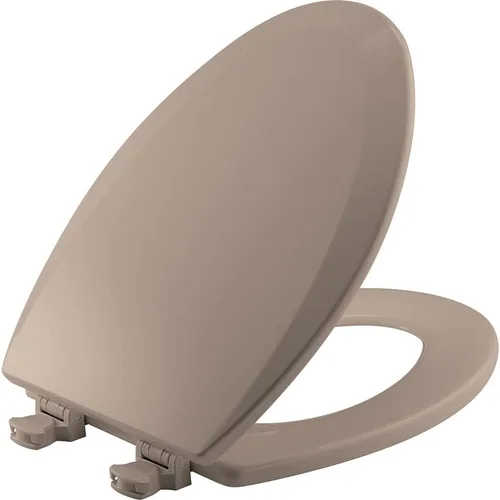 Vista 11 de BEMIS 500EC 006 - Asiento de inodoro con bisagras Fácil Limpia & Cambia, madera esmaltada duradera y anodizada, diseño redondo, color hueso