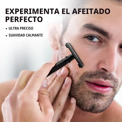 Vista 6 de SHAVING REVOLUTION Cuchillas de afeitar de doble filo, seguridad para hombre para afeitar, acero inoxidable japonés platino, un afeitado suave