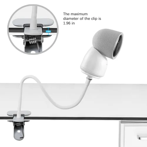 Vista 3 de Soporte de clip para monitor de bebé Arenti sin herramientas ni daños en la pared (blanco)