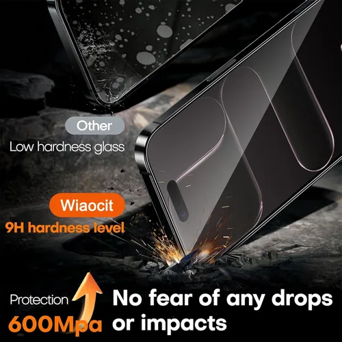 Vista 3 de Wiaocit Paquete de 3 protectores de pantalla de vidrio templado para iPhone Air, dureza 9H, sin burbujas, compatible con fundas