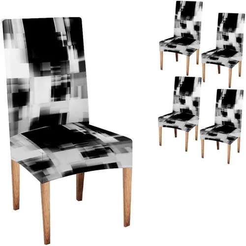 Vista 123 de CAPSCEOLL - Juego de 2 fundas para sillas elásticas, extraíbles y lavables, fundas para sillas Parson para sala de estar, comedor, cocina