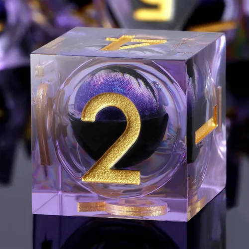 Vista 221 de DNDND Dados de Resina Ojo DND de Borde Afilado Dado de D&D con Estuche de Regalo para Juego de Dungeons and Dragons (Ojo de Dragón Verde)