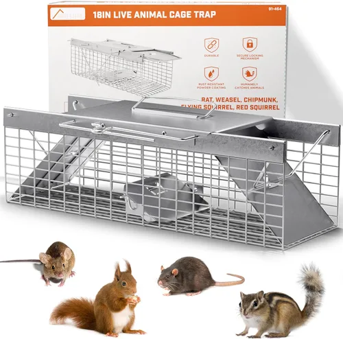 Vista 11 de HOMESTEAD Trampa viva resistente – Trampas para animales vivos de una puerta de estilo profesional para conejo, ardilla, zarigüeya, zorrillo