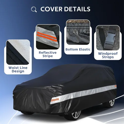 Vista 4 de Funda de automóvil de 10 capas para Minivan, ajuste personalizado para Honda Odyssey (1999-2024), impermeable, para todo tipo de clima, protección