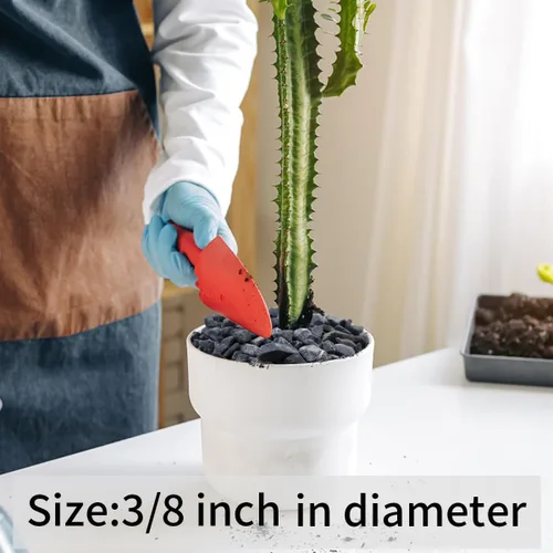 Vista 6 de FANTIAN 2 libras de grava negra, piedras negras de 3/8 pulgada. Piedras negras decorativas para plantas suculentas, jarrones, cactus, plantas