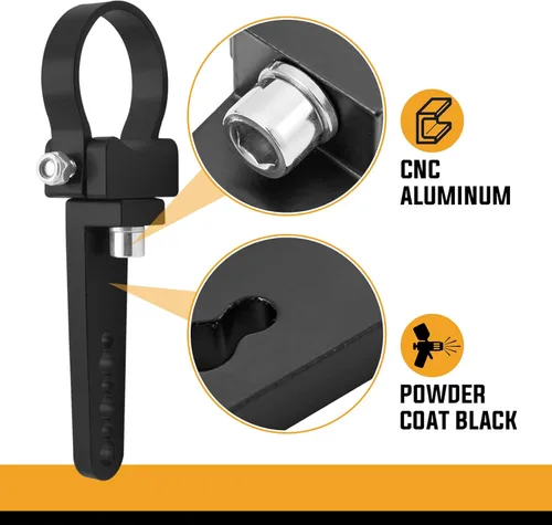 Vista 6 de Wsays Abrazaderas de Barra Antivuelco Lateral Personalizada de 1.75'' para Jaula de Seguridad, Soporte de Montaje de Luz LED Compatible con Ranger