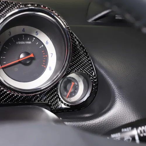 Vista 5 de Cubierta de panel de salpicadero, 1 unidad compatible con Mitsubishi Eclipse 2006-2011, accesorios de ajuste de velocímetro, hecha de fibra