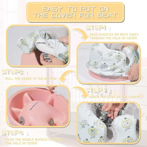 Vista 6 de Funda de asiento, compatible con asiento Bumbo, funda de León, solo compatible con asiento Bumbo (original)