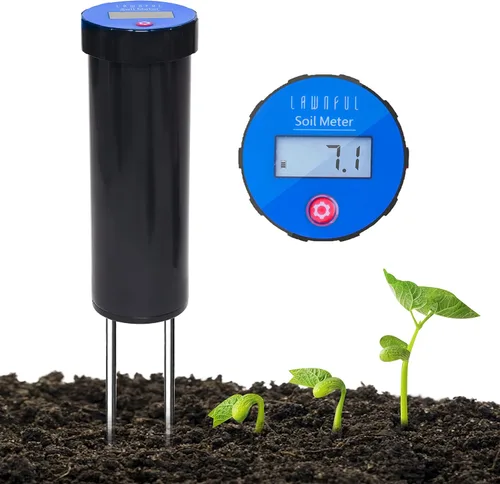 Medidor digital de pH del suelo, probador de pH del suelo de grado industrial con pantalla LCD sin calibración, bolígrafo de pH del suelo de alta