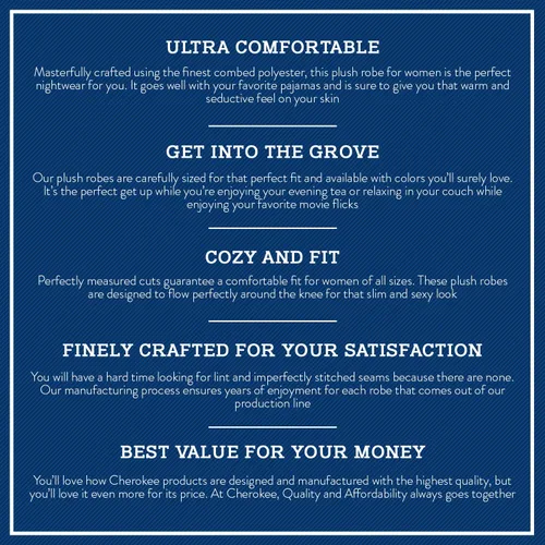 Vista 4 de Cherokee - Bata para dormir de poliéster de felpa para mujer