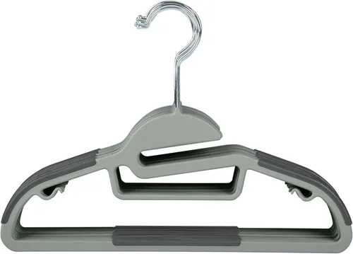 Vista 10 de Simplify Paquete de 12 perchas para niños, antideslizantes, delgadas, ahorradoras de espacio, no más ropa de bebé estiramiento, azul, 3229-azul