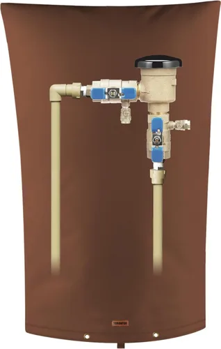 Vista 25 de Cubierta aislante de tubería para prevención de reflujo (5 °F) – Bolsa aislada para válvula de aspersor de riego – Cubierta de bomba de pozo de agua