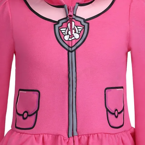 Vista 4 de Paw Patrol Nickelodeon Skye - Sudadera con capucha y cremallera para niñas pequeñas