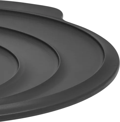 Vista 2 de Made In Utensilios de cocina Tapa universal de silicona para sartén Diseño 9 en 1 para múltiples sartenes Apto para horno 400F Grafito