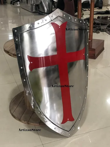 Vista 5 de ARTIZANSTORE Protector medieval de armadura templaria guerrero cruzado protector de juego de rol