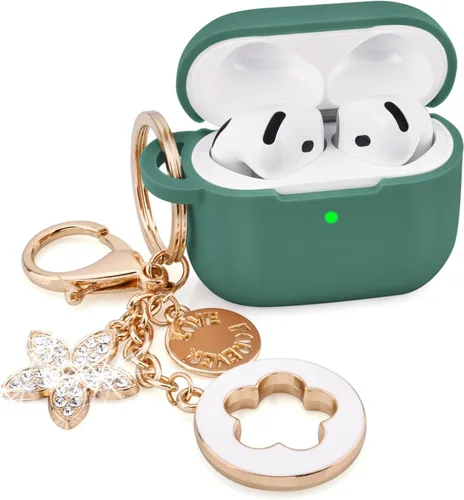 Vista 24 de Funda floral para Apple Airpods iPods 4, funda para mujer, VISOOM 2025 de silicona 3D Airpod iPod 4ª generación, fundas protectoras lindas