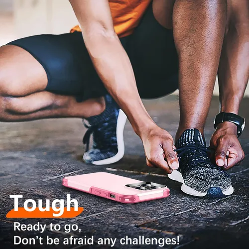 Vista 5 de Red2Fire Funda para iPhone 14 Pro, con 2 unidades [lente de vidrio templado y protector de pantalla] [protección contra caídas de grado militar]