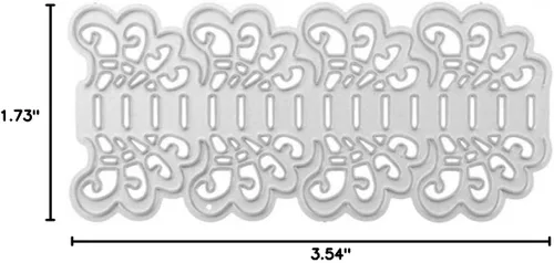 Vista 7 de Plantillas decorativas de corte de flores de encaje de metal troquelado para bricolaje álbumes de recortes