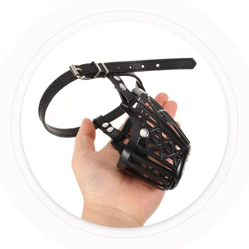 Vista 3 de TEHAUX Bozal para perro, 7 tamaños de bozales de malla suave para perros pequeños, medianos y grandes, cubierta de canasta, cubierta de la boca