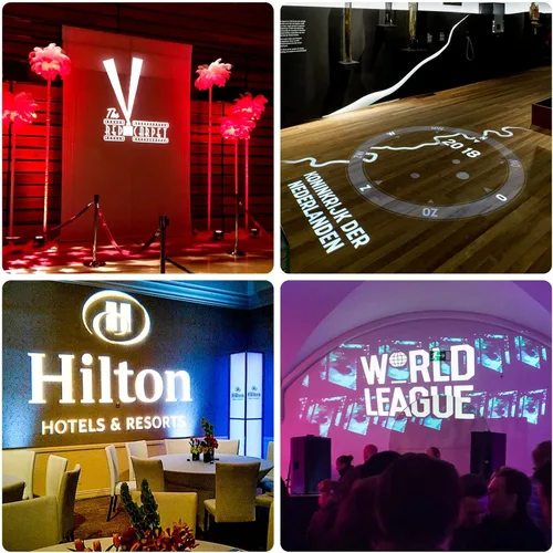 Vista 5 de Proyector GOBO con logotipo de 30 W, luz LED HD para negocios, sistema de refrigeración dual, proyector de luz de efecto DJ con lente de vidrio