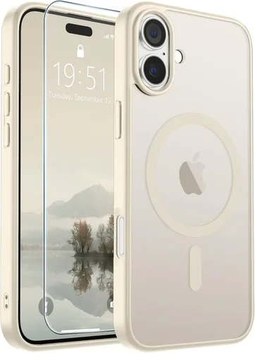 Vista 294 de SUPFINE - Funda magnética para iPhone 14 Pro Max (compatible con MagSafe), (protección contra caídas de grado militar de 10 pies), delgada, Negro