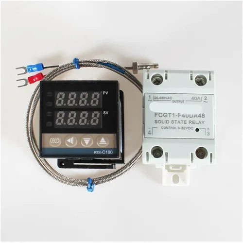 Vista 6 de REX-C100 PID Temperature Controller 220v 400 Degree Digital Thermostat Output 40A SSR K Type Thermocouple
