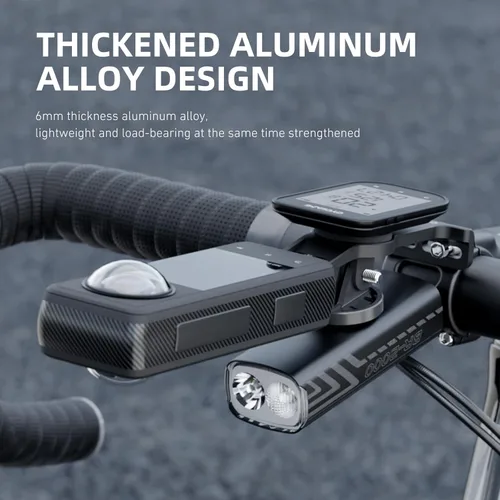 Vista 4 de S16 - Soporte frontal compatible con computadora Garmin Edge Bike - Manillar de ciclismo