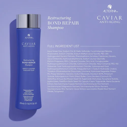 Vista 4 de Alterna CAVIAR Anti-Aging Restructuring Bond Repair Shampoo For Brittle, Damaged and Split Ends Repairs, Strengthens & Protects Damaged Hair
