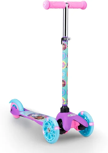 Vista 14 de Self Balancing Kick Scooter with Light Up Wheels, Extra Wide Deck, 3 Wheel Platform, Foot Activated Brake, 75 lbs Limit, Kids & Toddlers Girls or