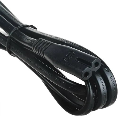 Vista 2 de Marg 2 clavijas de 2 puertos "8" tipo extremo 3.9 ft4 pies EE.UU. cable de alimentación CA enchufe enchufe enchufe cable para edición delgada Sony