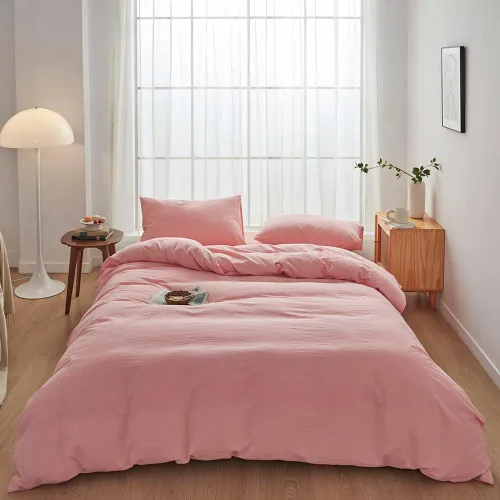 Vista 21 de FACE TWO FACE - Juego de funda de edredón, 100% algodón lavado con textura similar al lino, transpirable, duradero, suave y cómodo, matrimonial