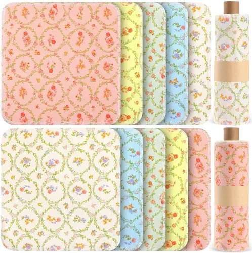 Vista 15 de Redbaker 50 piezas de toallas de papel reutilizables paños de algodón lavables sin papel toallitas absorbentes para inodoro toallas de papel