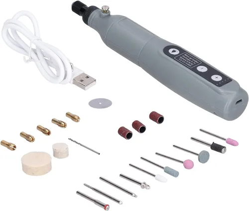 Vista 2 de Mini taladro eléctrico para amoladora, herramienta de 5 niveles de velocidad 202 ajustable para grabado, limpieza, pulido, pintura, corte, pulido