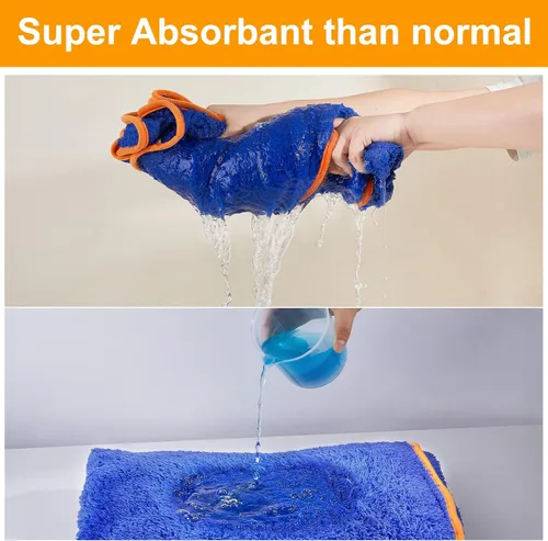 Vista 2 de Bienbee Bata de baño para perro, de secado rápido, súper absorbentes, para después del baño, toalla cálida para perros, suministros de baño