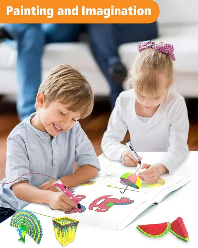 Vista 6 de Libro de Dibujo para Impresora 3D, Plantilla de Papel Grueso Colorida Reutilizable con 40 Patrones y Placa Transparente, Plantilla de Graffiti