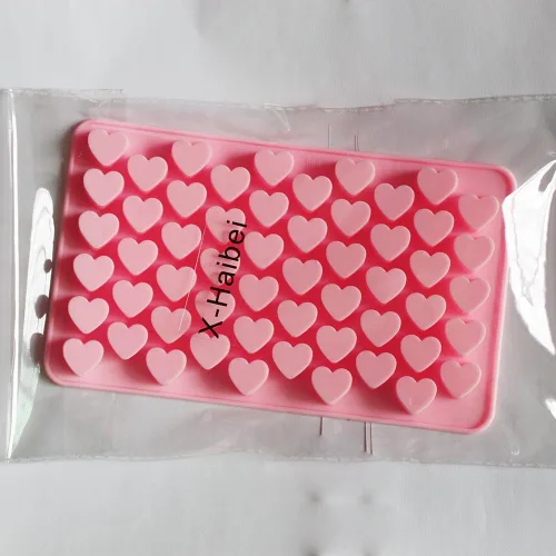 Vista 8 de X-Haibei Mini molde de silicona de corazón pequeño para decoración de pastel de caramelo de chocolate incrustable con jabón, diámetro 0.5 pulgadas