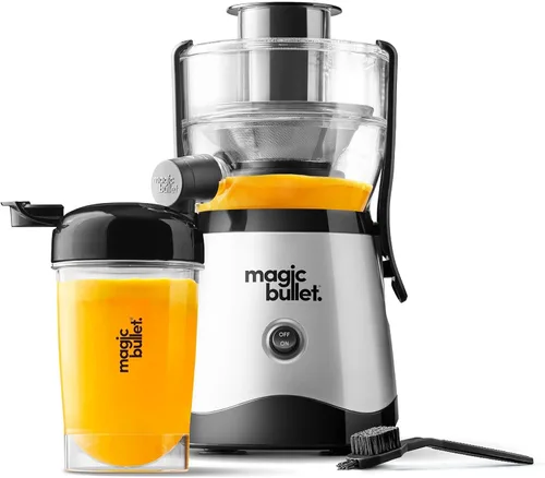Vista 13 de Magic Bullet® Mini Exprimidor, Ahorro de Espacio en la Encimera, Canal de Alimentación de 2 Pulgadas para Frutas y Verduras, 400W, Diseño Compacto