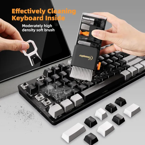 Vista 2 de Kit de Limpieza de Teclado, Limpiador de Teclado, Limpiador Todo en Uno para Pantalla de Computadora y Laptop, Kit de Limpieza Electrónica Compacto