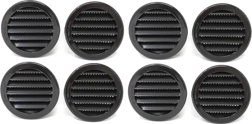 Vista 23 de Rejilla de rejilla de plástico redonda de 3 pulgadas Soffit para rejilla de ventilación de reptiles (16, blanco)