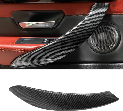 Jaronx Cubierta exterior de repuesto de fibra de carbono ABS para manija de puerta compatible con BMW Serie 3 F30/F31 2012-2018 y Serie 4 F32/F33