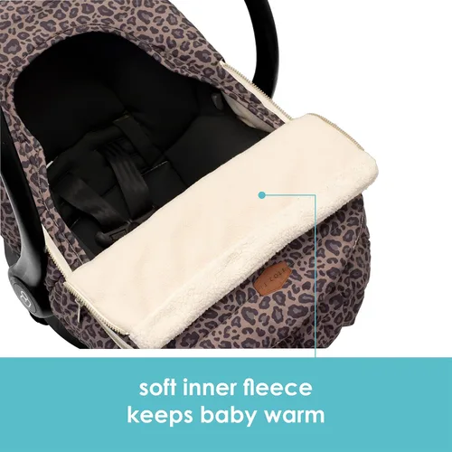 Vista 5 de JJ Cole Funda de asiento de automóvil para bebé de invierno, funda de asiento de automóvil de invierno para asiento de bebé o carriola, fundas