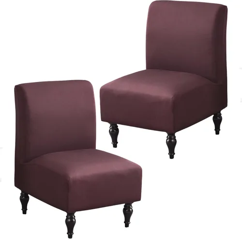 Vista 12 de Funda para Silla de Acento sin Brazos, Funda Elástica para Silla Súper Ajuste, Funda Protectora de Muebles para Silla sin Brazos para Sala de Estar