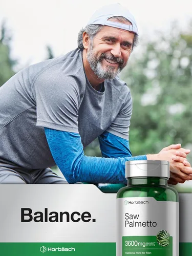 Vista 10 de Horbäach Saw Palmetto Extract 120 cápsulas Fórmula sin OMG y sin gluten de Saw Palmetto Berries