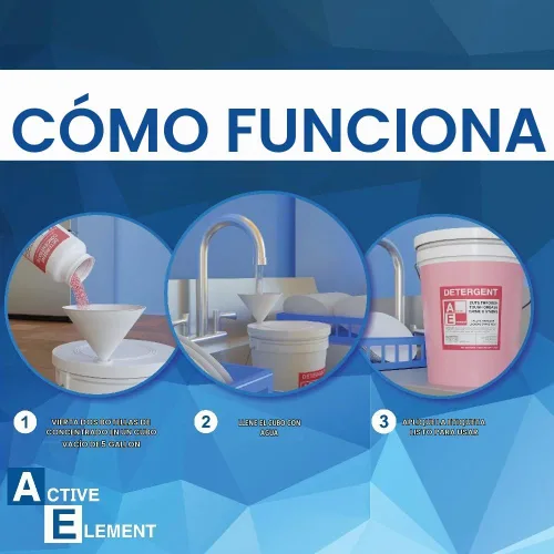 Vista 4 de Detergente comercial para lavaplatos, un cubo de 5 galones