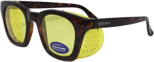 Vista 18 de TITUS G12 Gafas de seguridad estilo retro con malla de acero inoxidable plegable suave o protector lateral de color a juego