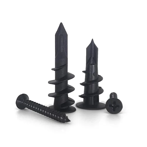 Vista 7 de Anclajes para paneles de yeso autoperforantes de pared huecos con tornillos, no requiere preparación de agujeros previos, plástico de nailon, 0.531