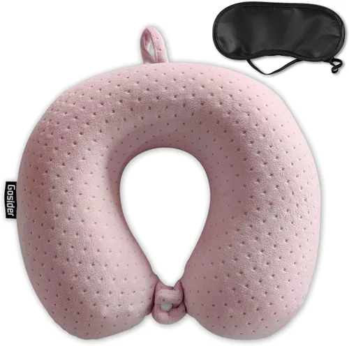 Vista 13 de Almohada de Espuma Viscoelástica para el Cuello, Cómoda Almohada de Viaje para el Cuello, Soporte para Cuello y Cabeza, Ligera y Portátil, Almohada